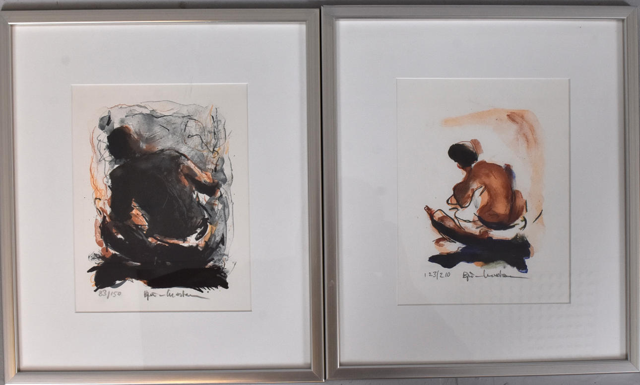BJÖRN KRESTENSEN. Colour lithographs, 2 pieces.