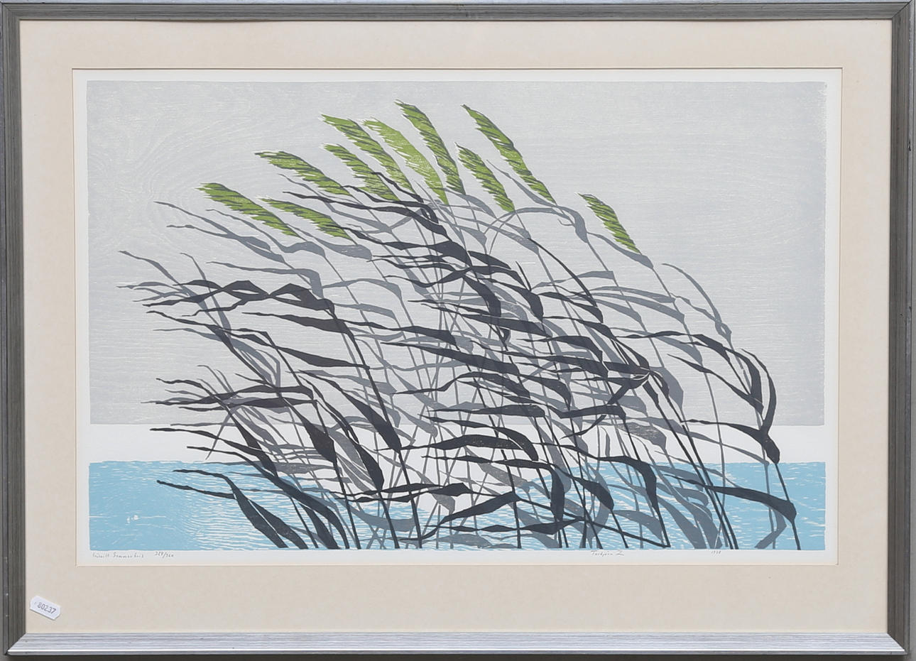 TORBJÖRN ZETTERHOLM. "Sommarbris". Färgträsnitt, signerad, numrerad 324/360 och daterad 1978.