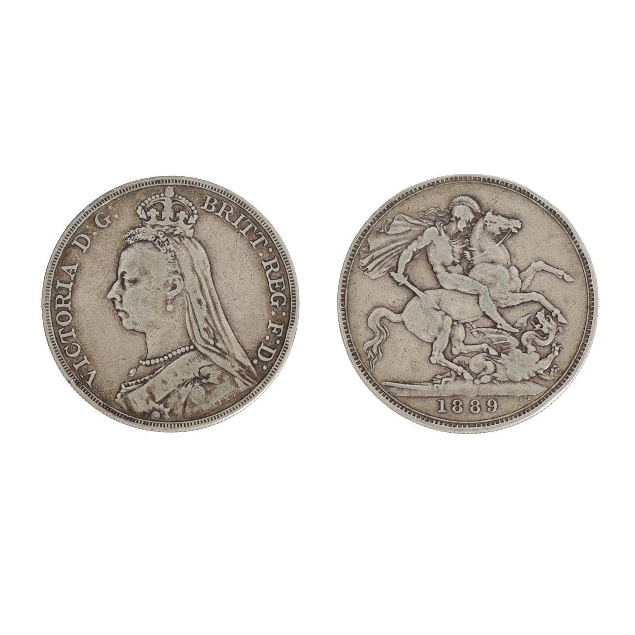 A VICTORIAN SILVER CROWN.