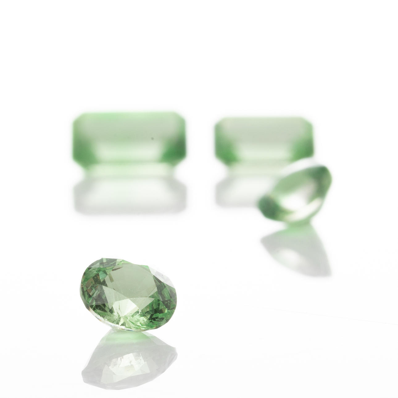 TSAVORITES, 4 pcs, 3.14 ct.