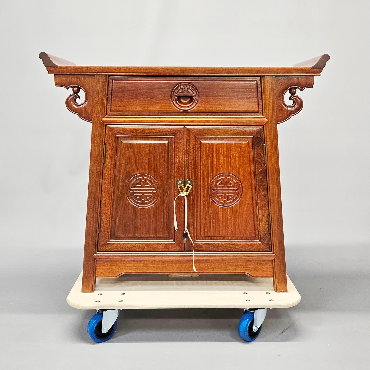 CHINESE HARDWOOD ALTAR CABINET.