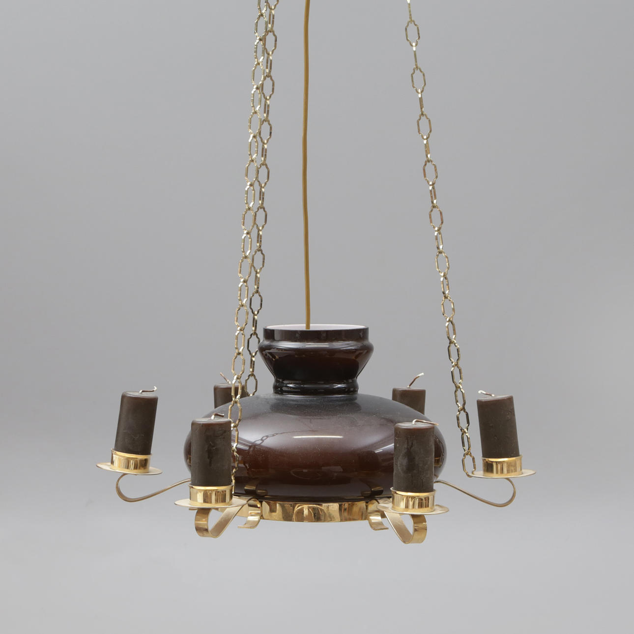CEILING LAMP, glass/metal.