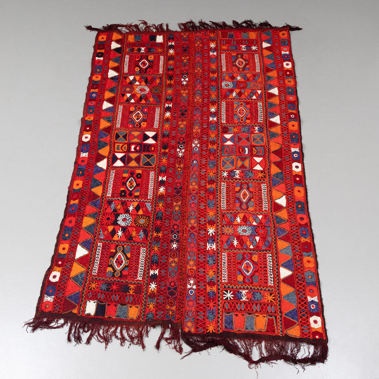 QUILT/TEXTILE, Kurdish Suzani, wool.