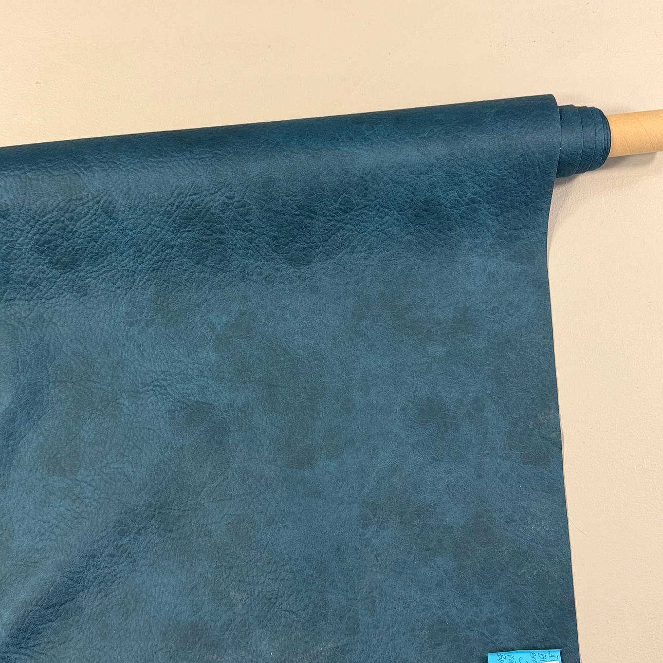 LEATHER-LIKE TEXTILE, green/blue, 3 metres.
