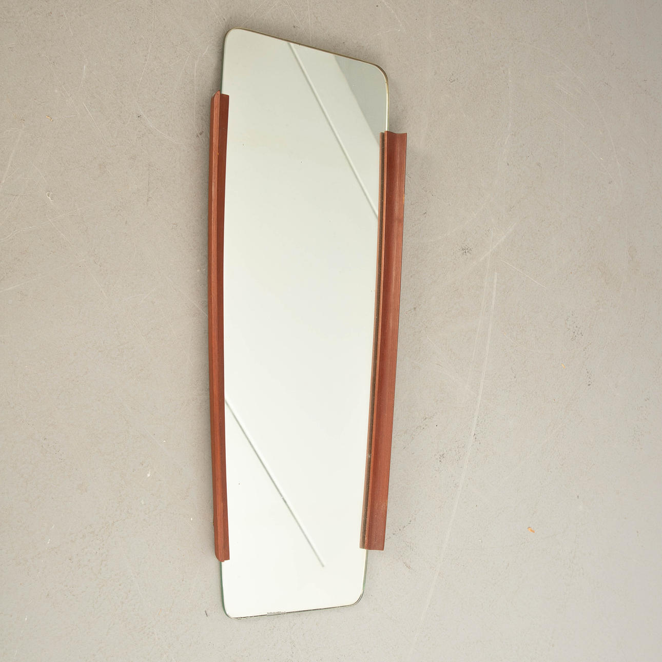 Teak mirror, 1960s.
