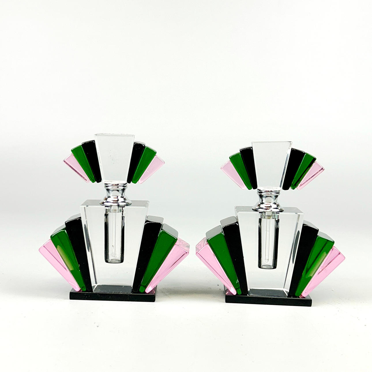 ART DECO STYLE PERFUME BOTTLES.