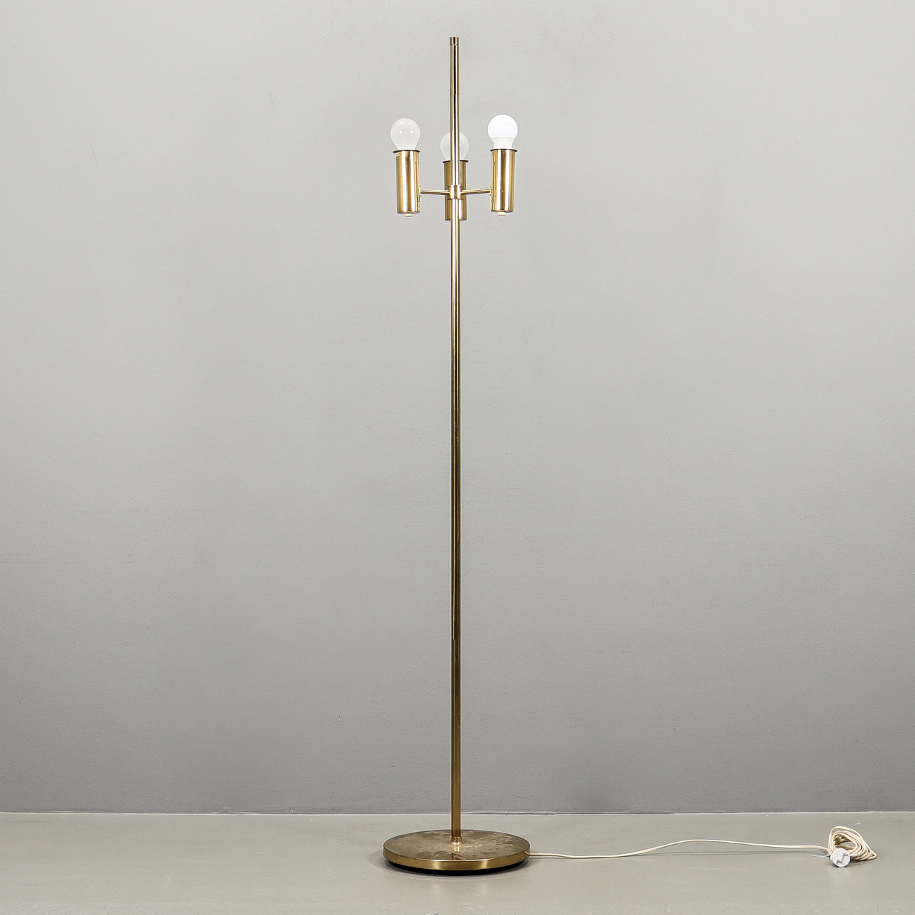 FLOOR LAMP, "FAB", brass, 1960s/70s.