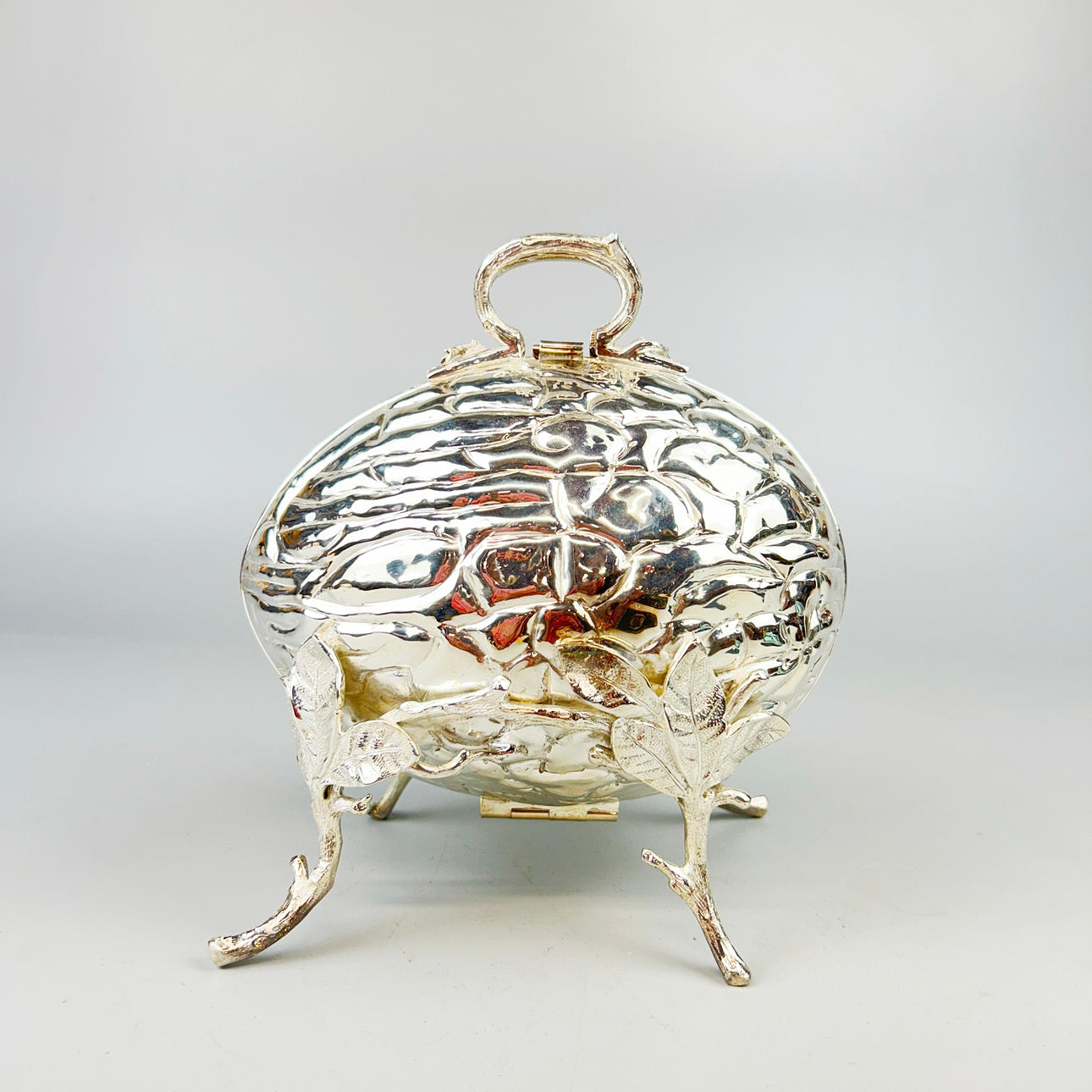 SILVER PLATED CHAFING DISH.