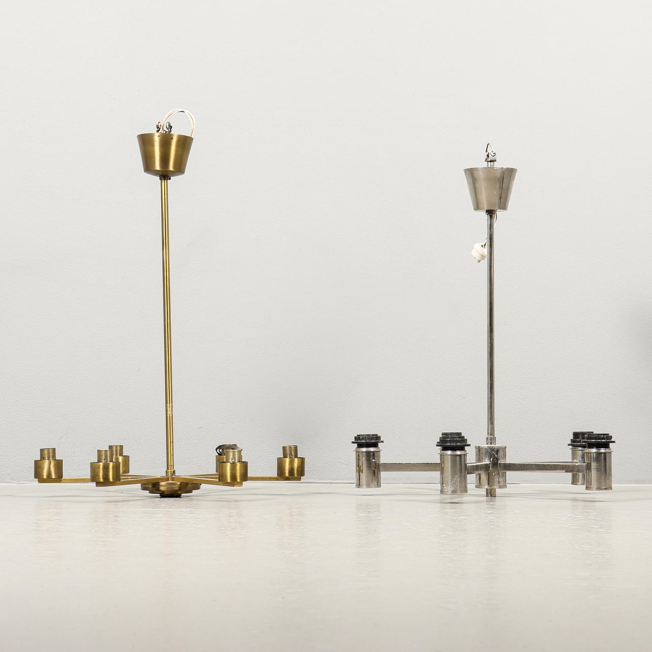 CEILING LAMPS 2 pieces, mid-20th century.