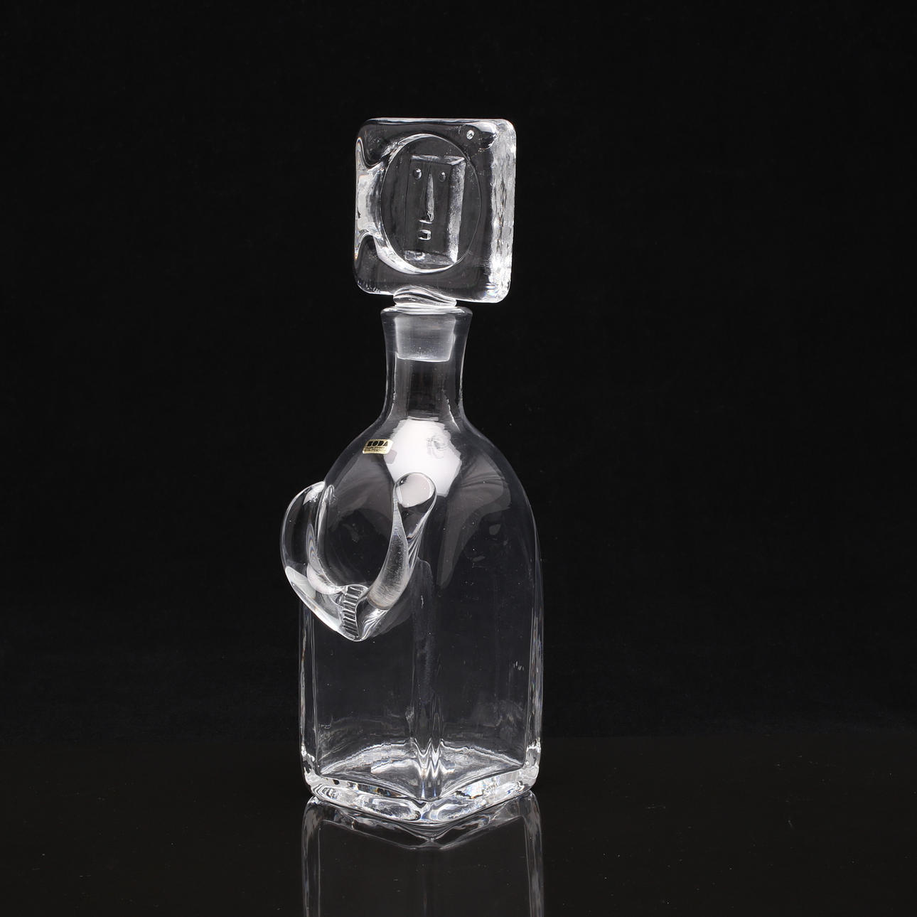 KARAFF MED PROPP, glas, Erik Höglund, Boda, 1900-talets andra hälft.