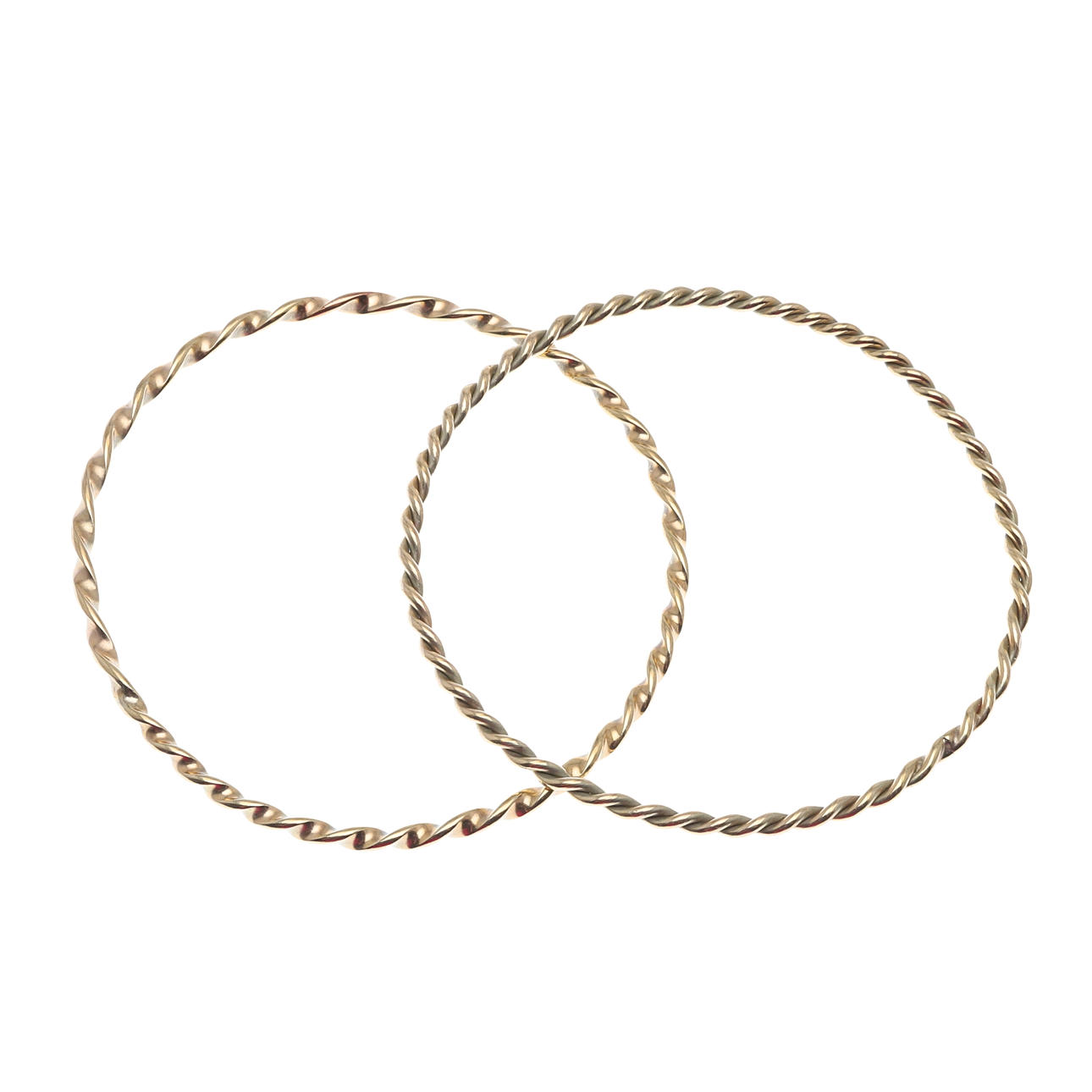 TWO GOLD BANGLES.