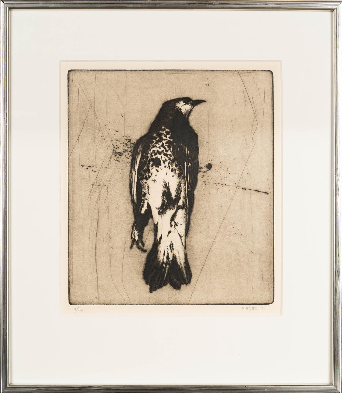 STURE MEIJER. Etching, numbered 10/40, signed, dated 1981.