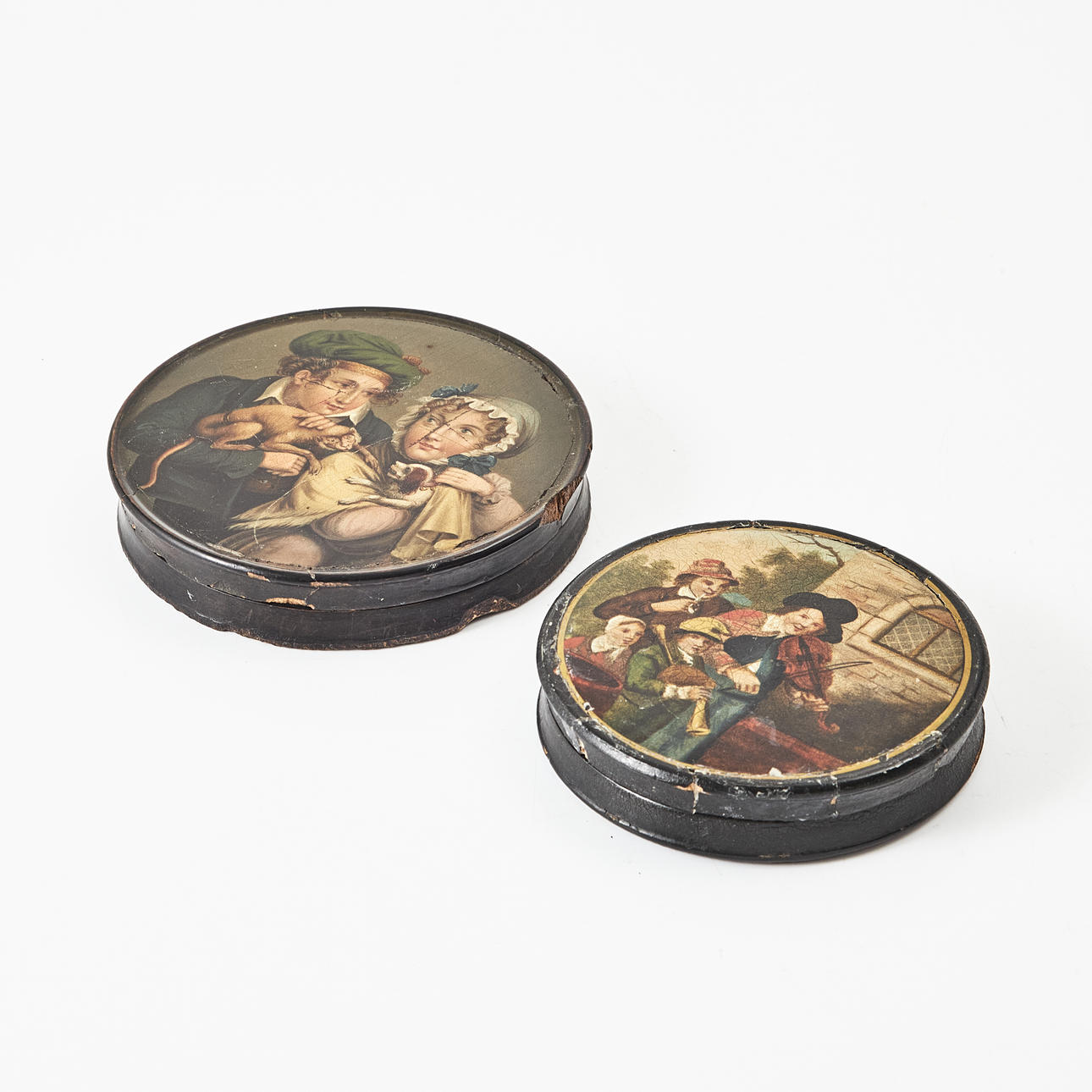 BOXES, 2 pieces, Germany, 19th century.