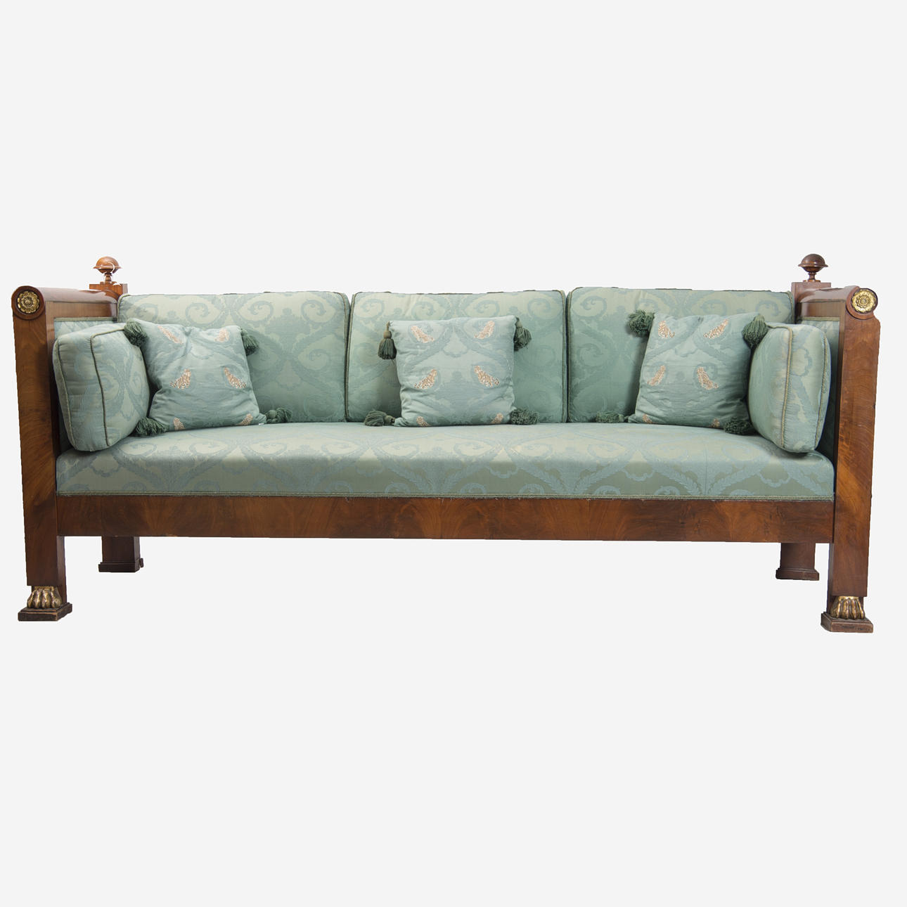 SALONGSSOFFA, mahogny med bronser, empire.