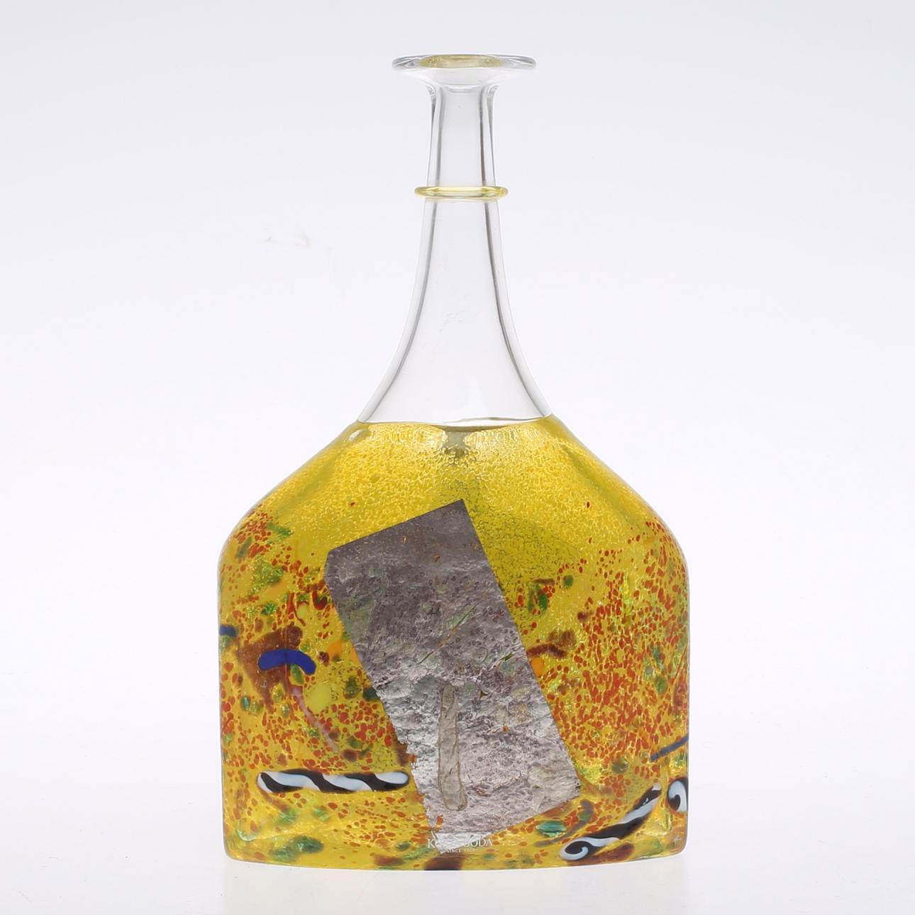 FLASKA, glas, "Satellite", Bertil Vallien, Art Coll, Kosta Boda.