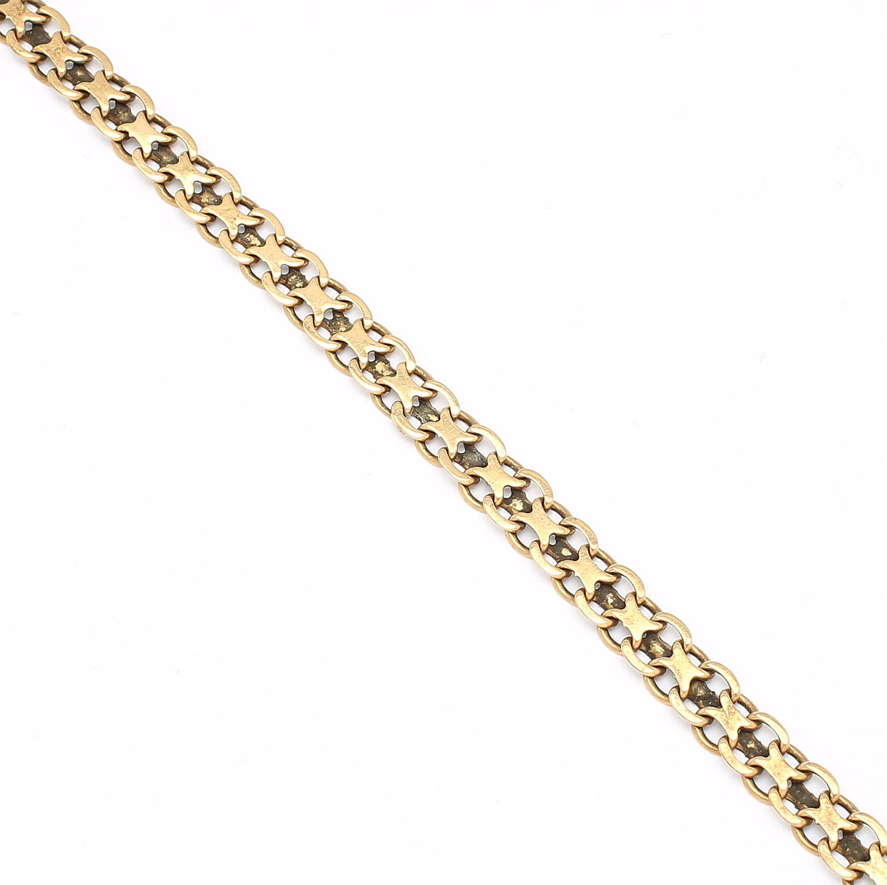 ARMBAND X-LÄNK, 18K guld. Totalvikt ca 18,1 g.