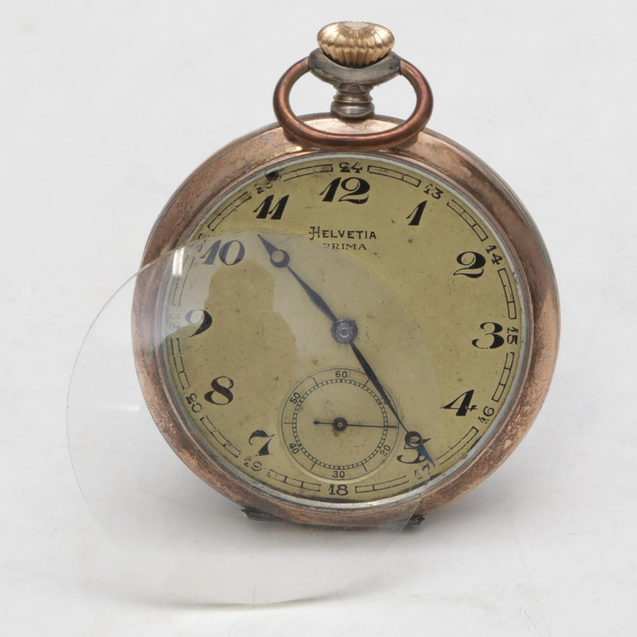 POCKET WATCH, partially silver, Helvetia.