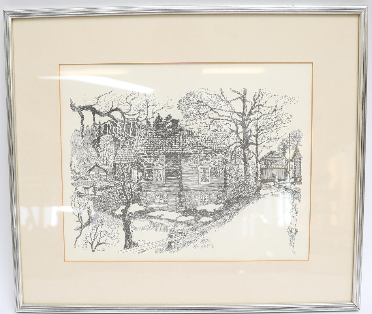 CLAES FOLCKER. Lithograph, Bjursås, signed and numbered.