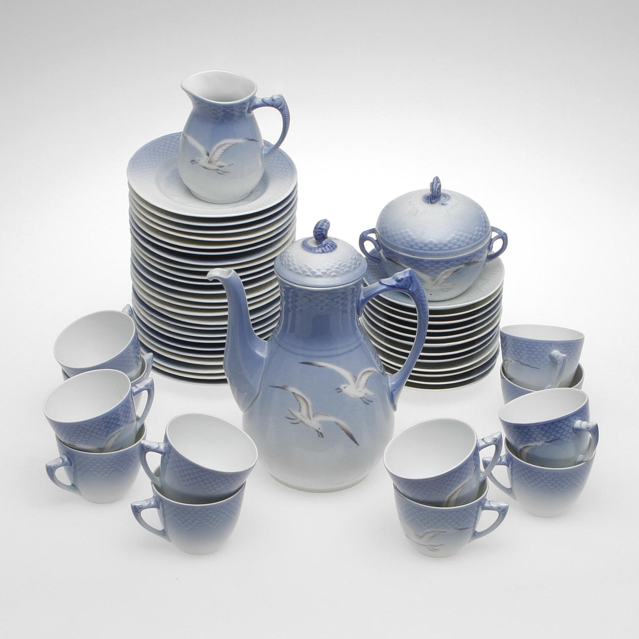 SERVIS, 102 delar, "Måsen", Bing & Gröndahl.