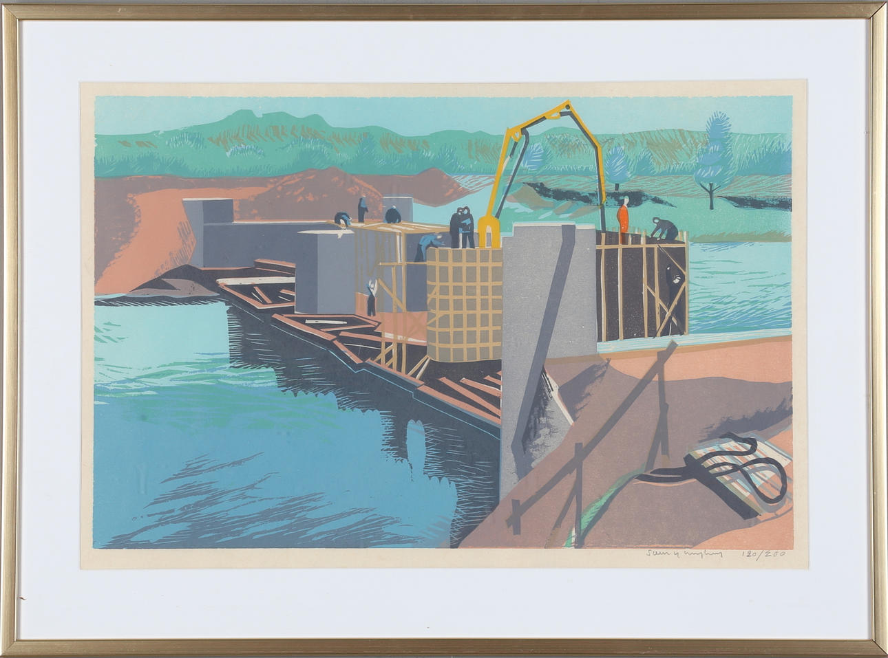 SVEN LJUNGBERG. färgträsnitt, signerad och numrerad 120/200.