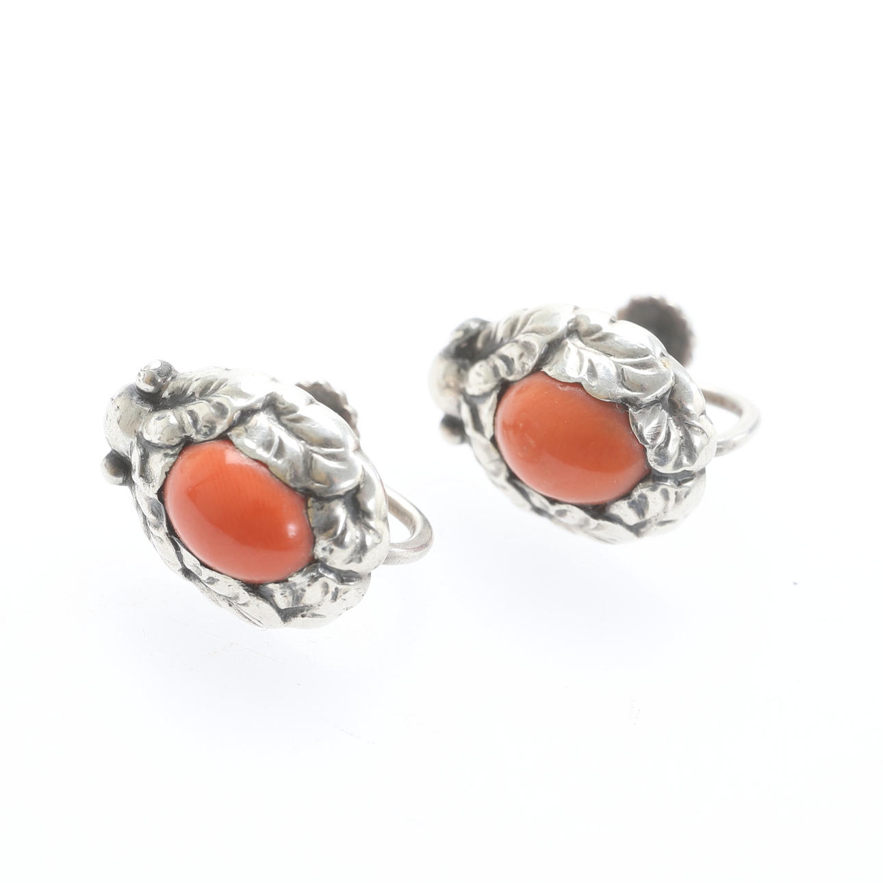 GEORG JENSEN. Earrings, a pair, sterling silver, Denmark.