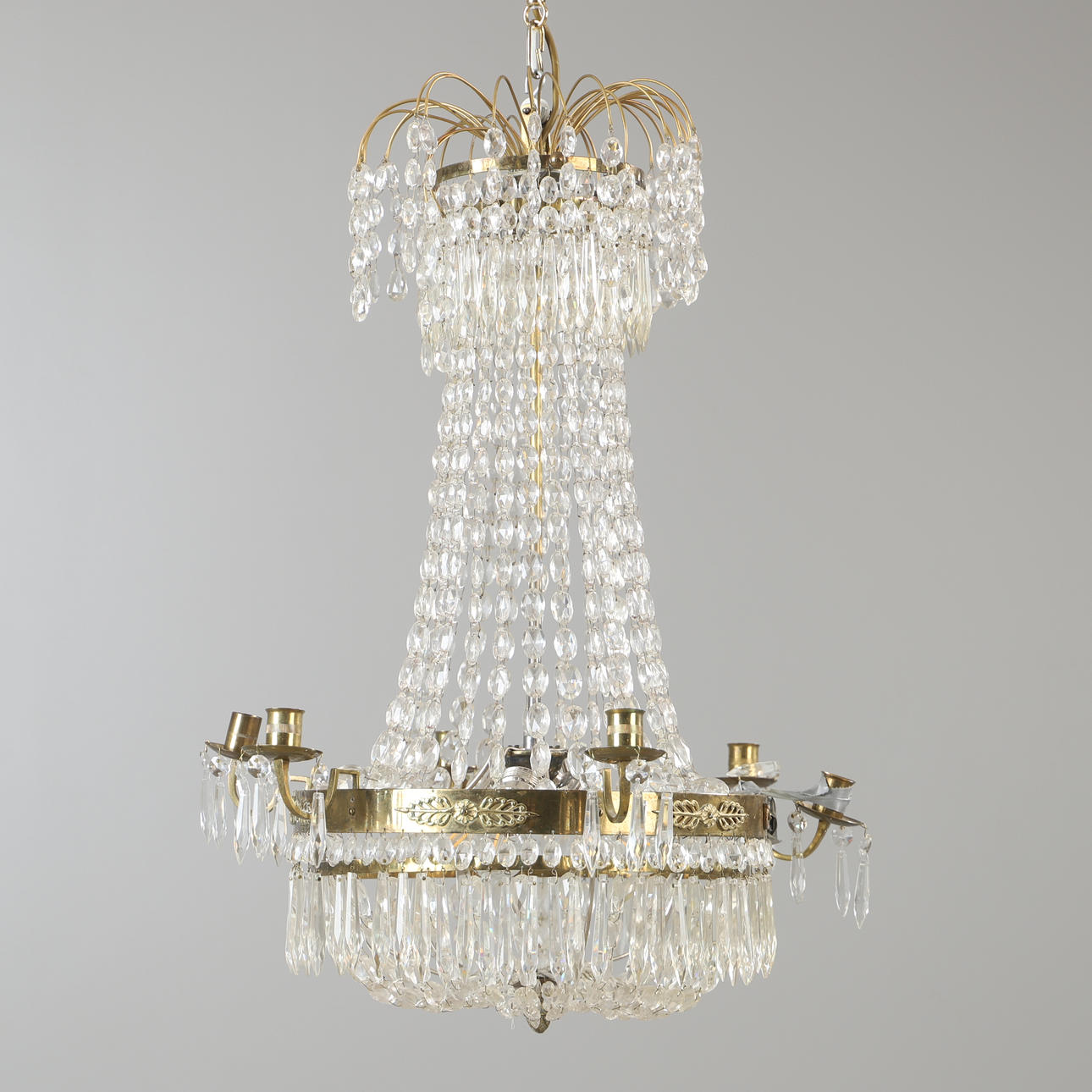 CHANDELIER, 6-armed, Gustavian style.