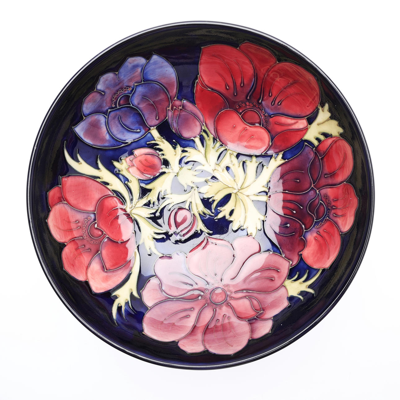 LARGE MOORCROFT ANEMONE PATTERN BOWL.