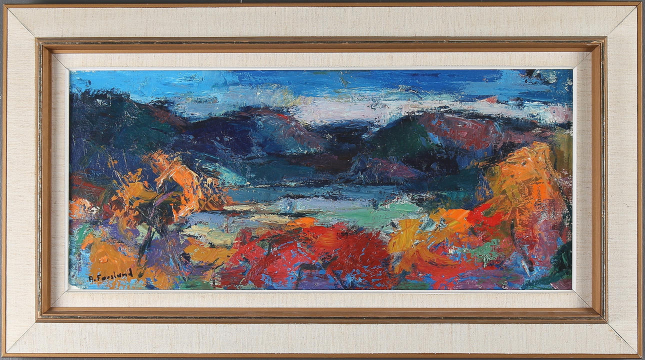 ALF FORSLUND. Norrlandsmotiv, olja på duk, signerad.