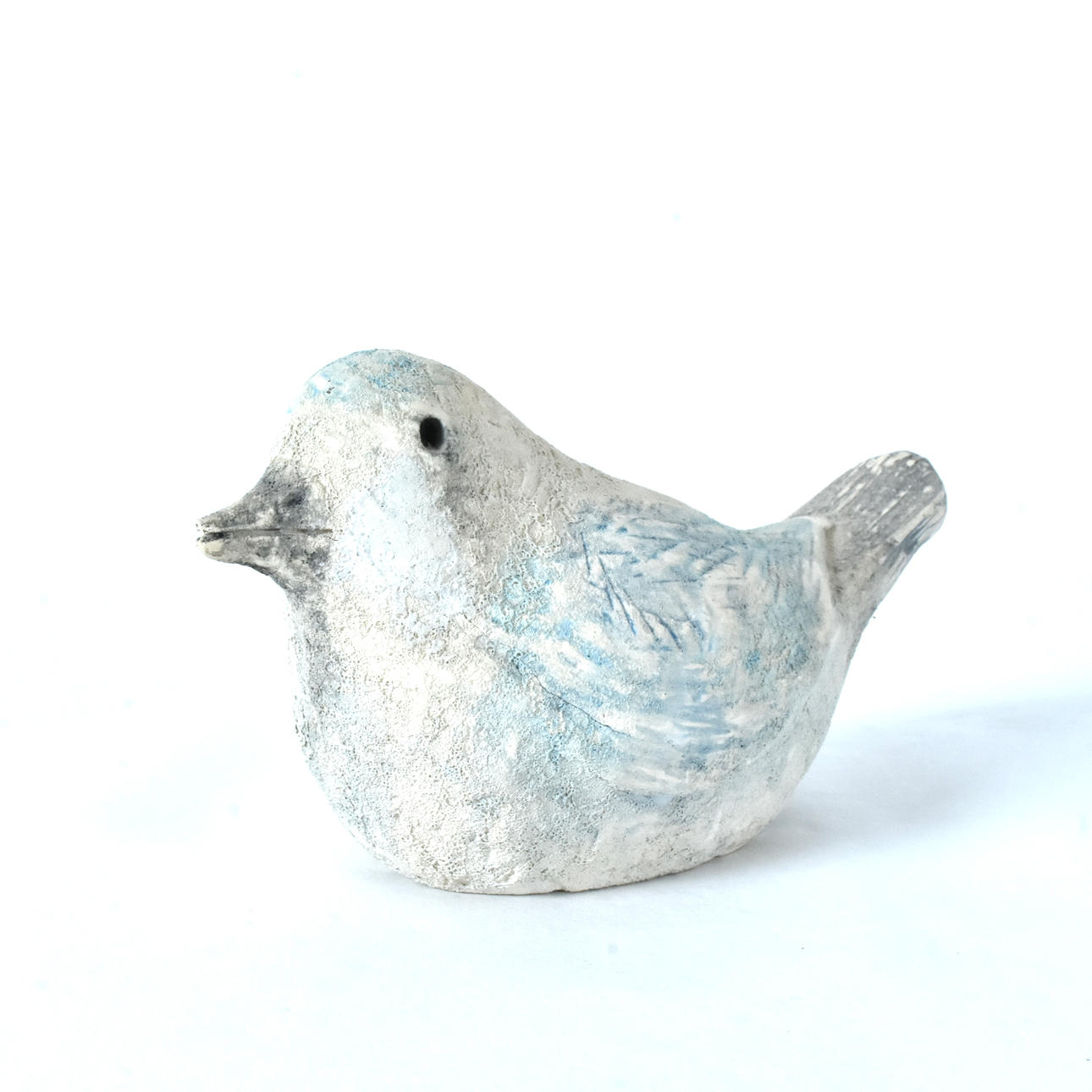 OKÄND KONSTNÄR. sculpture, partially painted earthenware, bird.