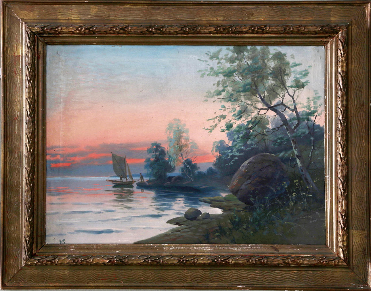 ISIDOR TÖRNSTRÖM. TILLSKRIVEN. Rosenholm, olja på duk, signerad.