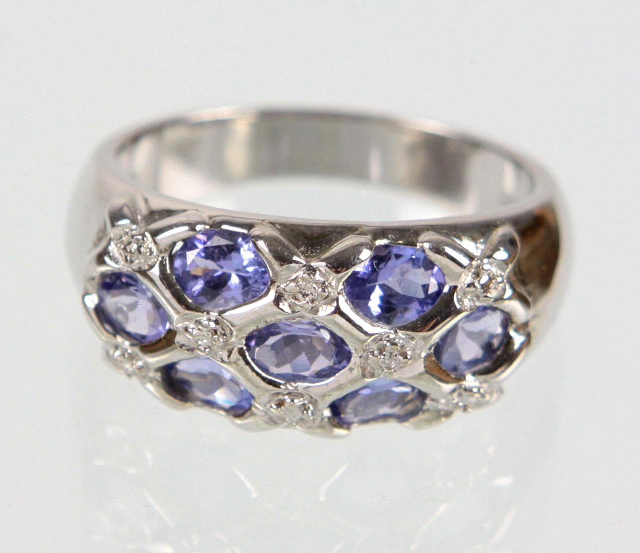 TANZANIT RING, HARRY IVENS IV RING, 925 SILVER.