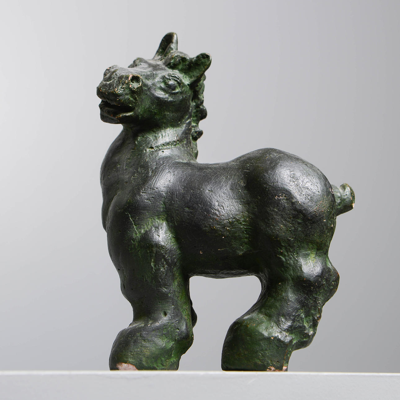 OIDENTIFIERAD KONSTNÄR. Sculpture, horse, signed S Edberg, plaster.