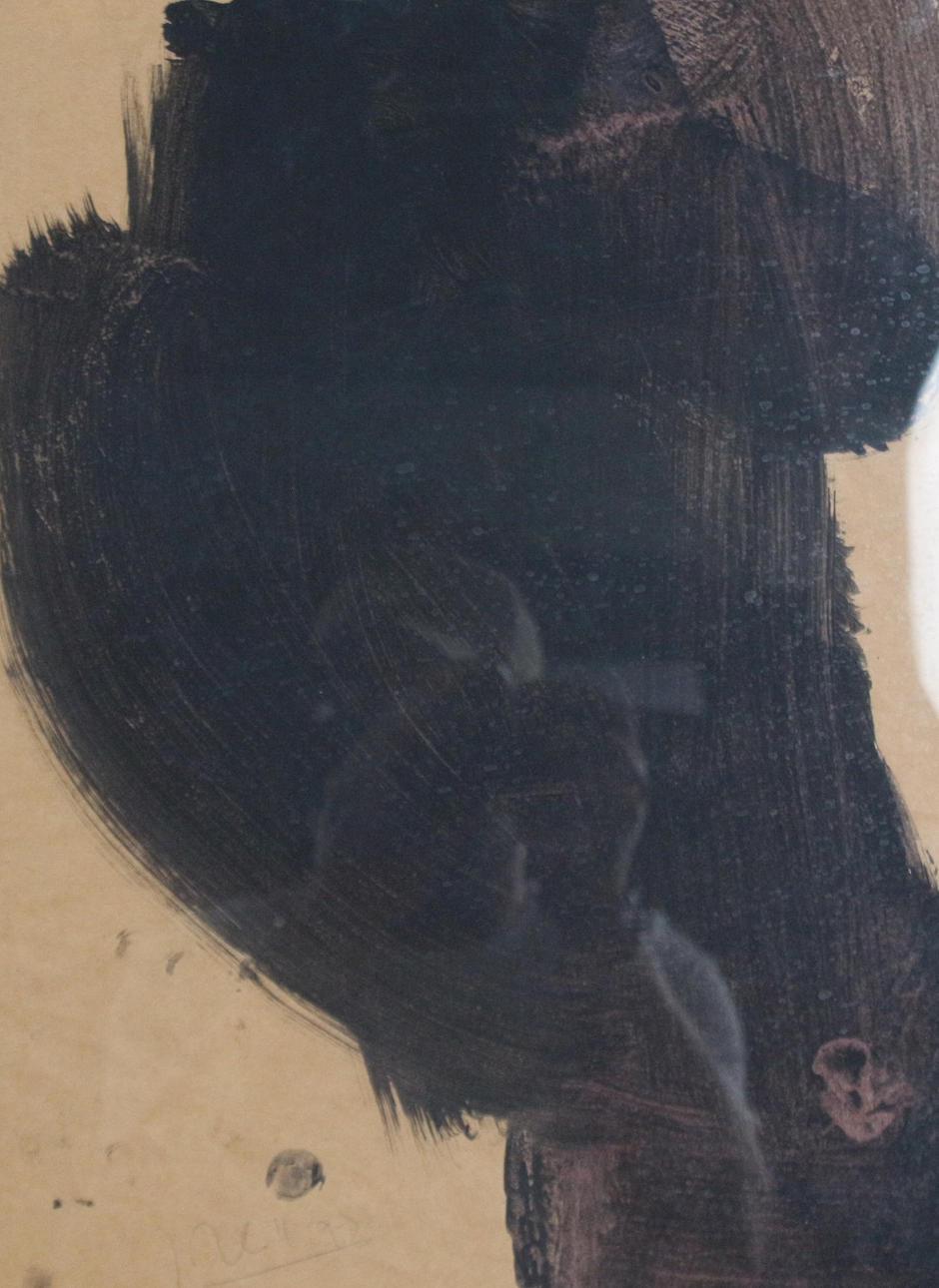 JÖRG HEROLD (1965). (bk), tempera/paper, ''Untitled'', signed, dated (1992).