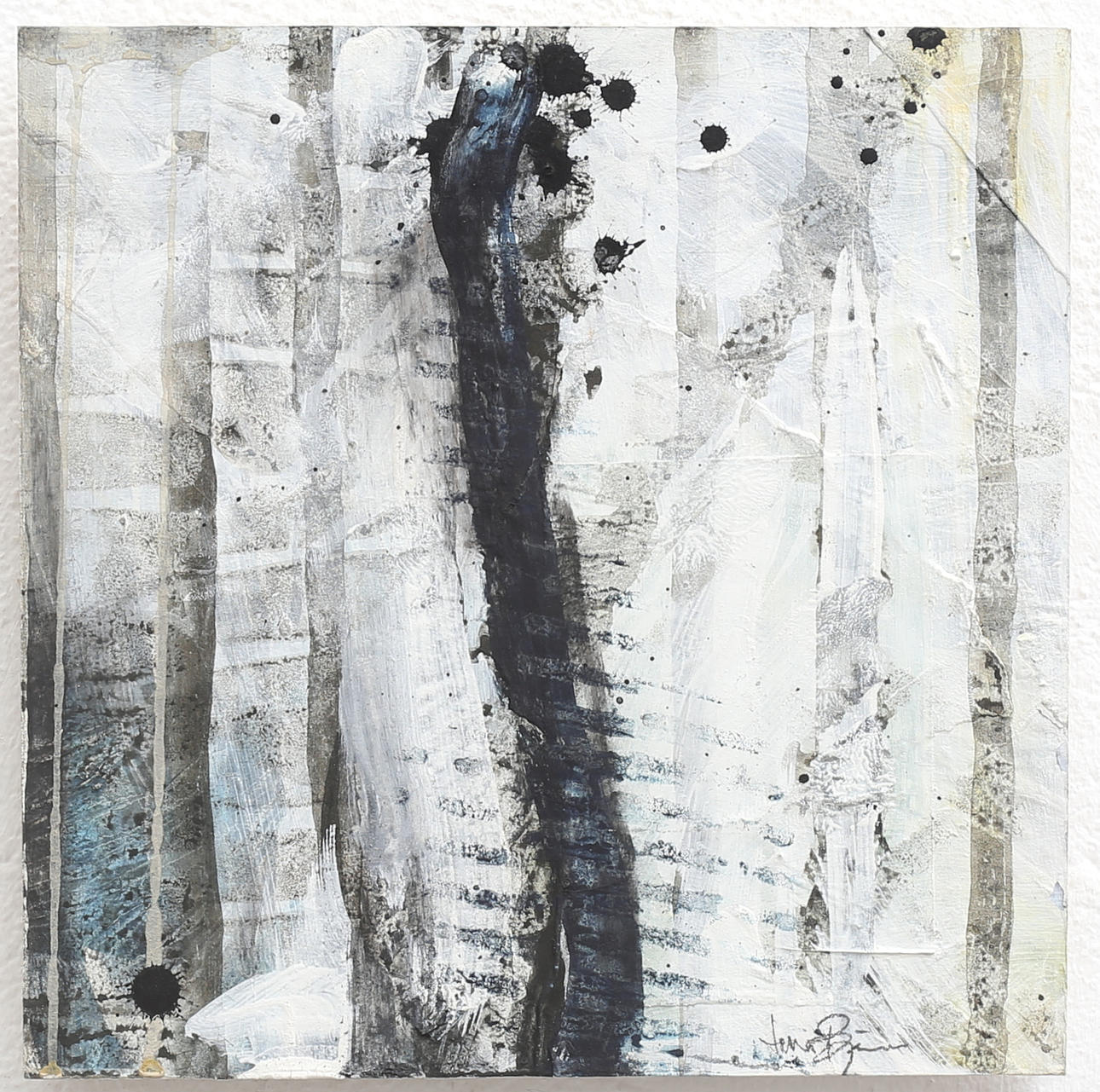 LENA BJÖRN. "Livet". Blandteknik på trä, signerad och daterad -2000.