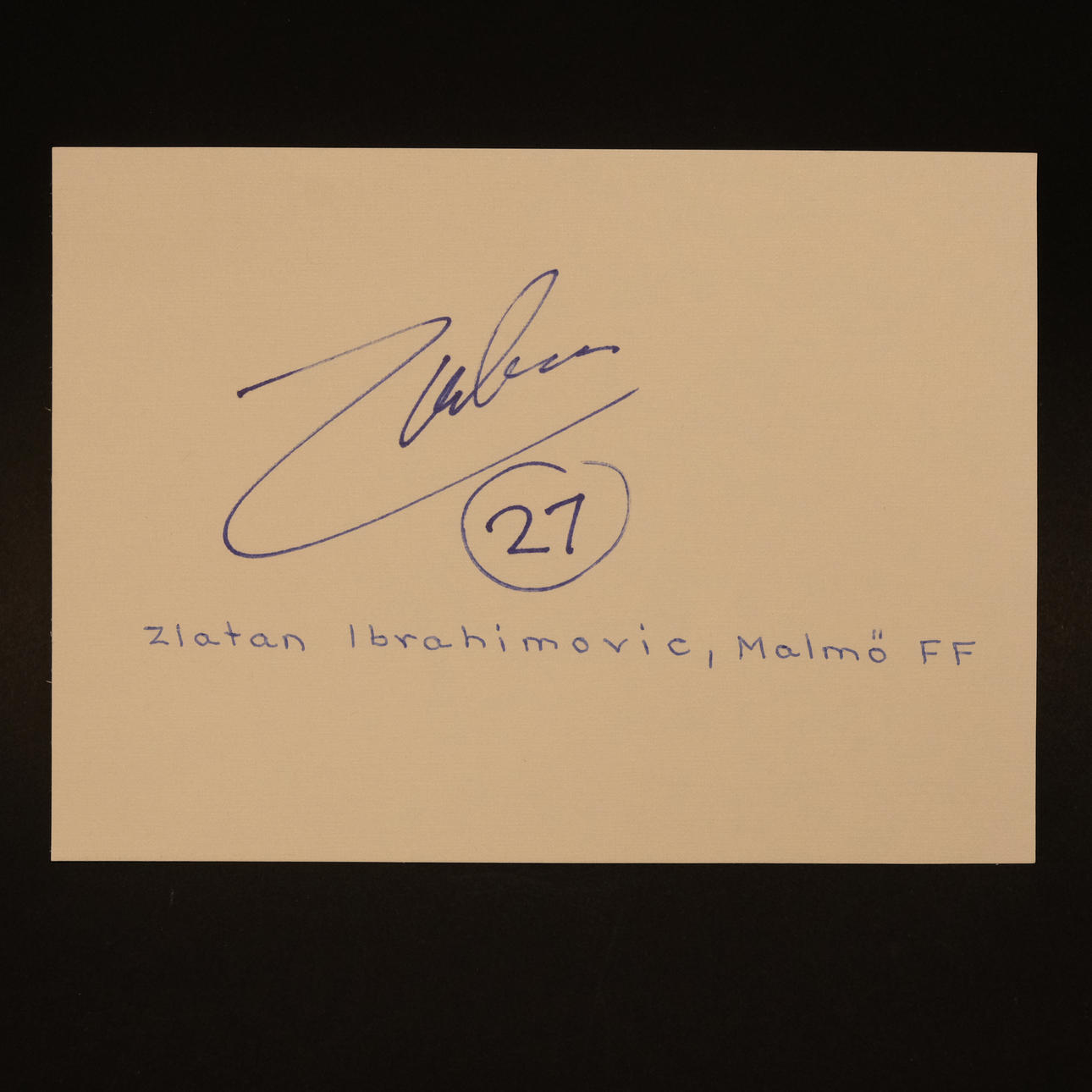AUTOGRAPH ZLATAN IBRAHIMOVIC.