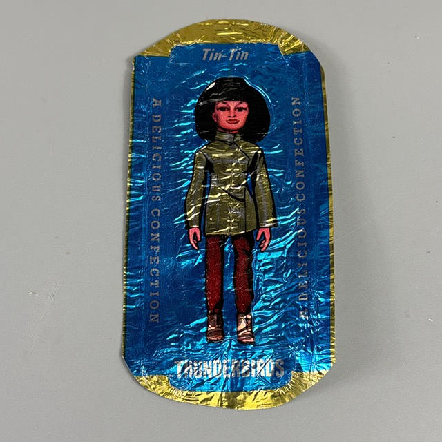 THUNDERBIRDS CHOCOLATE BAR WRAPPER, TIN TIN.