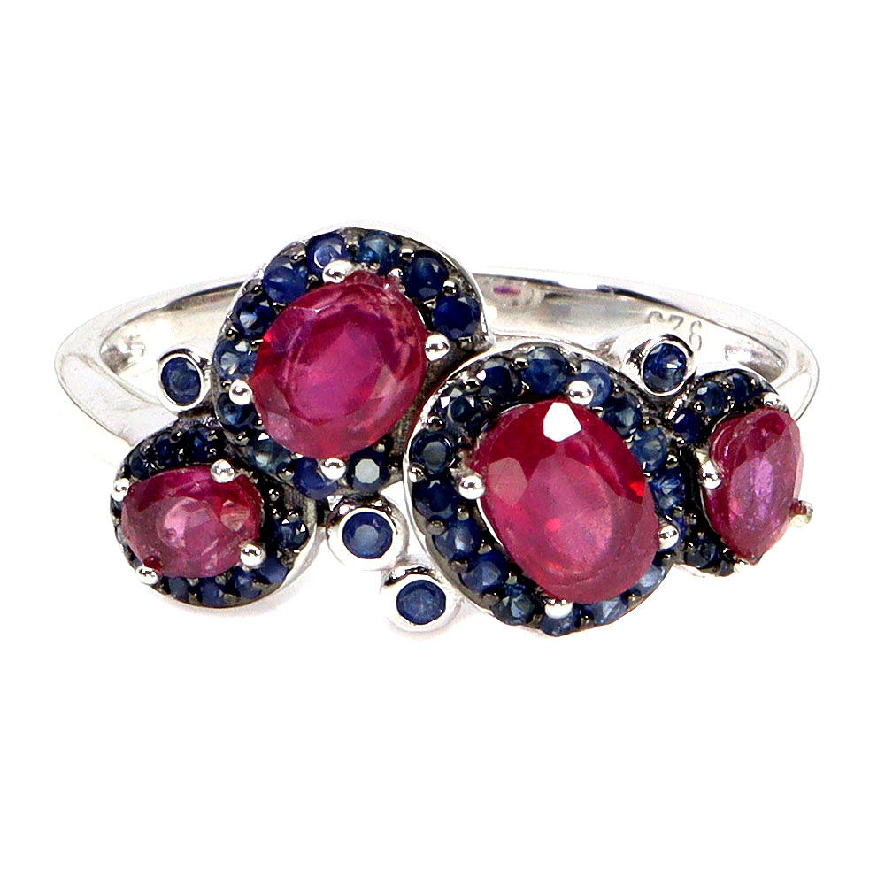 SAPPHIRE AND RUBY RING.