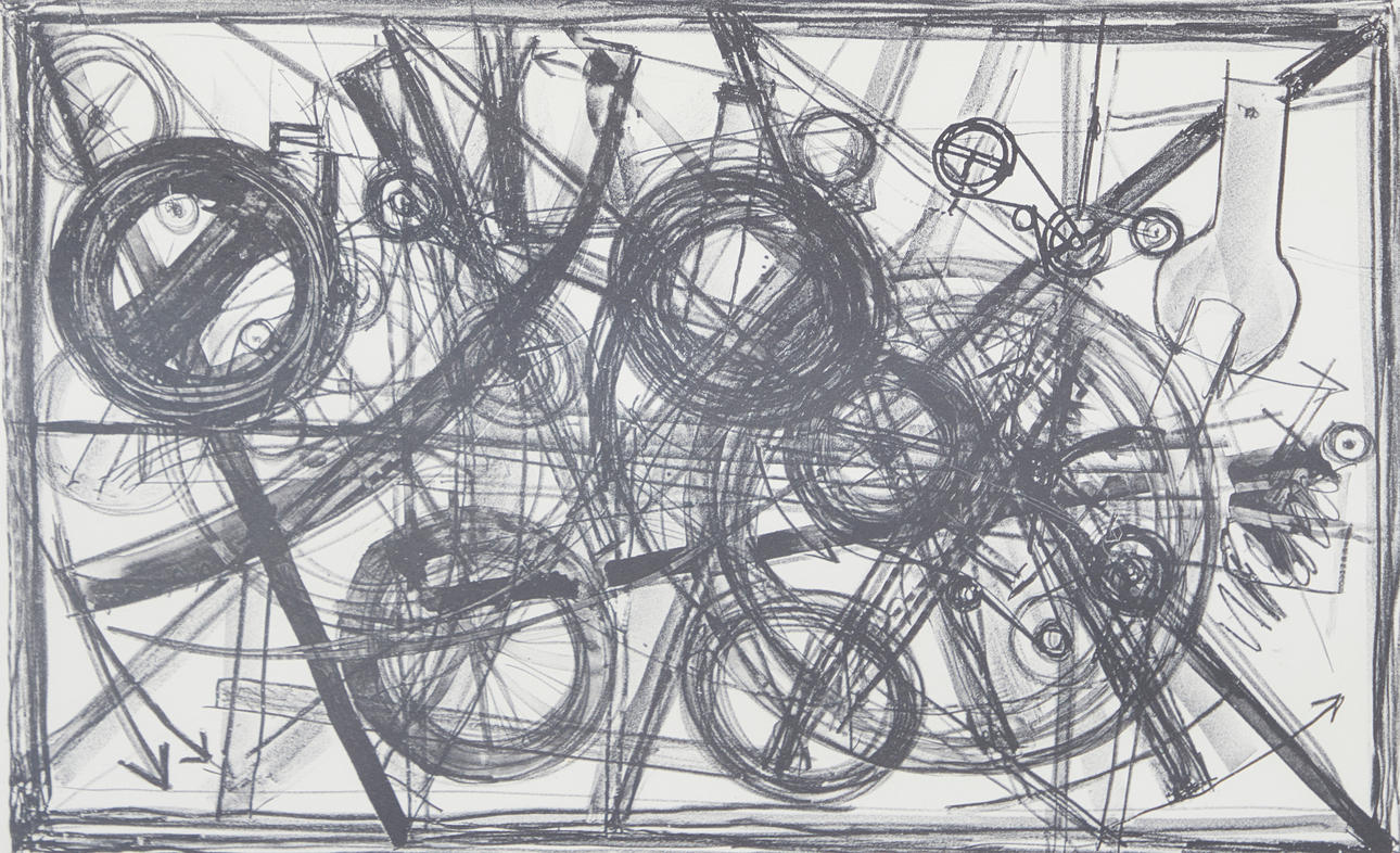 JEAN TINGUELY (1925-1991). Untitled, lithograph.