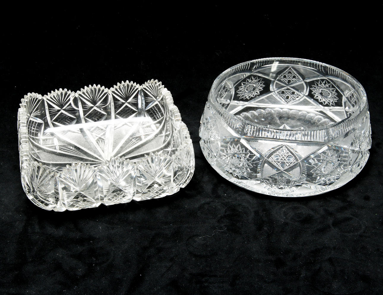 SKÅLAR, 2 st, glas, 1900-tal.