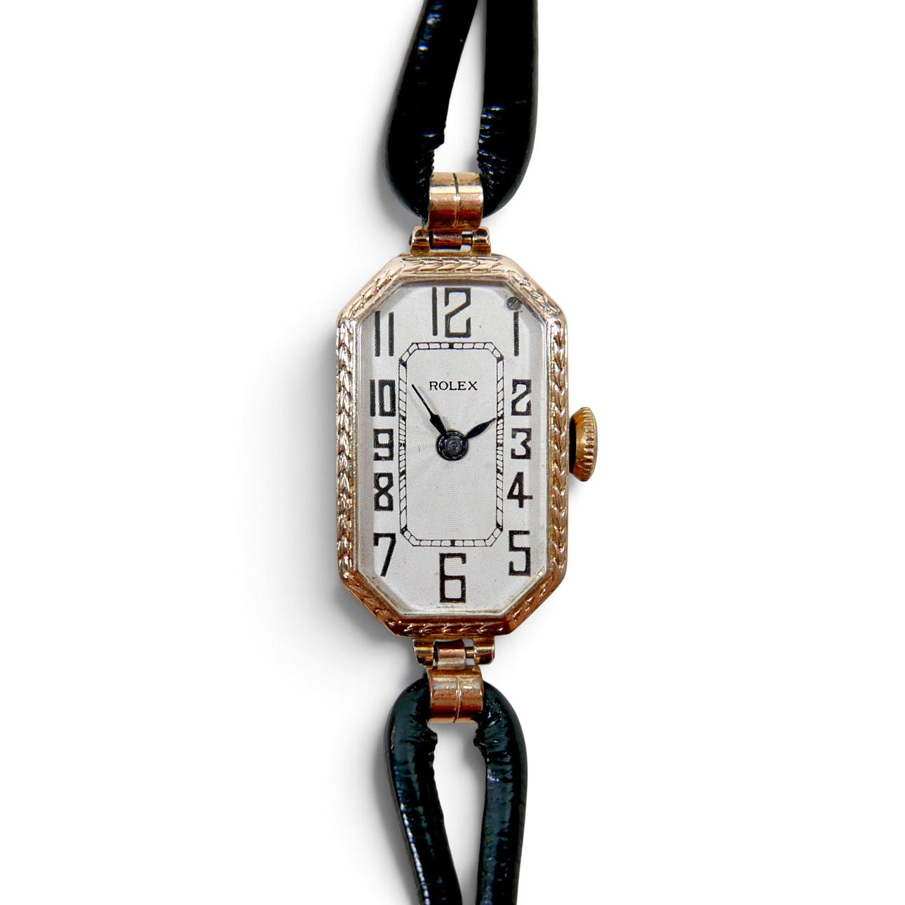 LADIES ROLEX 9CT GOLD CASED WRISTWATCH.
