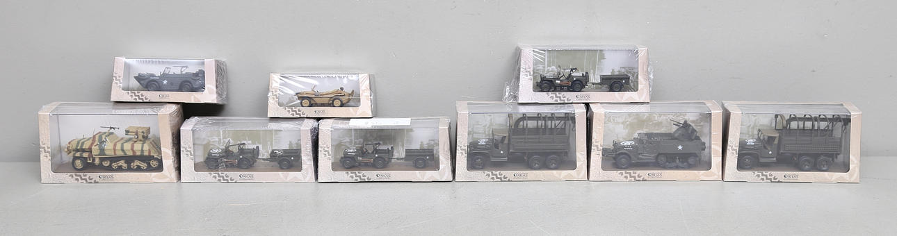 MODELLER, 9 st, militära fordon, Edition Atlas Collections.