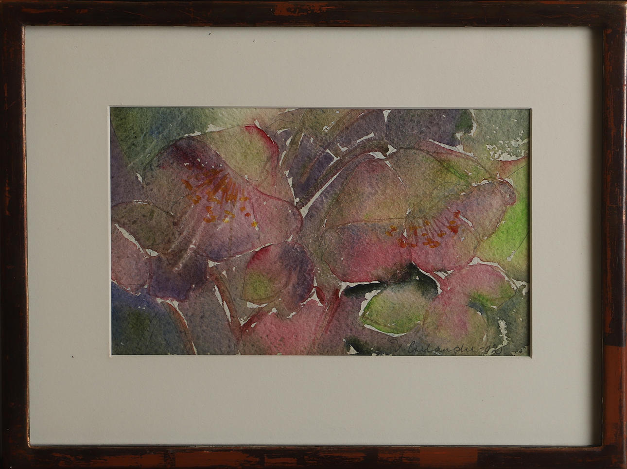 ULLA CARLANDER. Flowers, watercolour, signed U. Carlander.