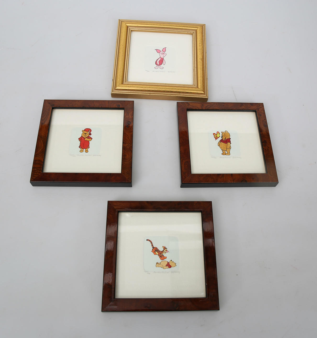 SOWA & REISER, WALT DISNEY. Färgetsningar, 4 stycken, signerade och numrerade.