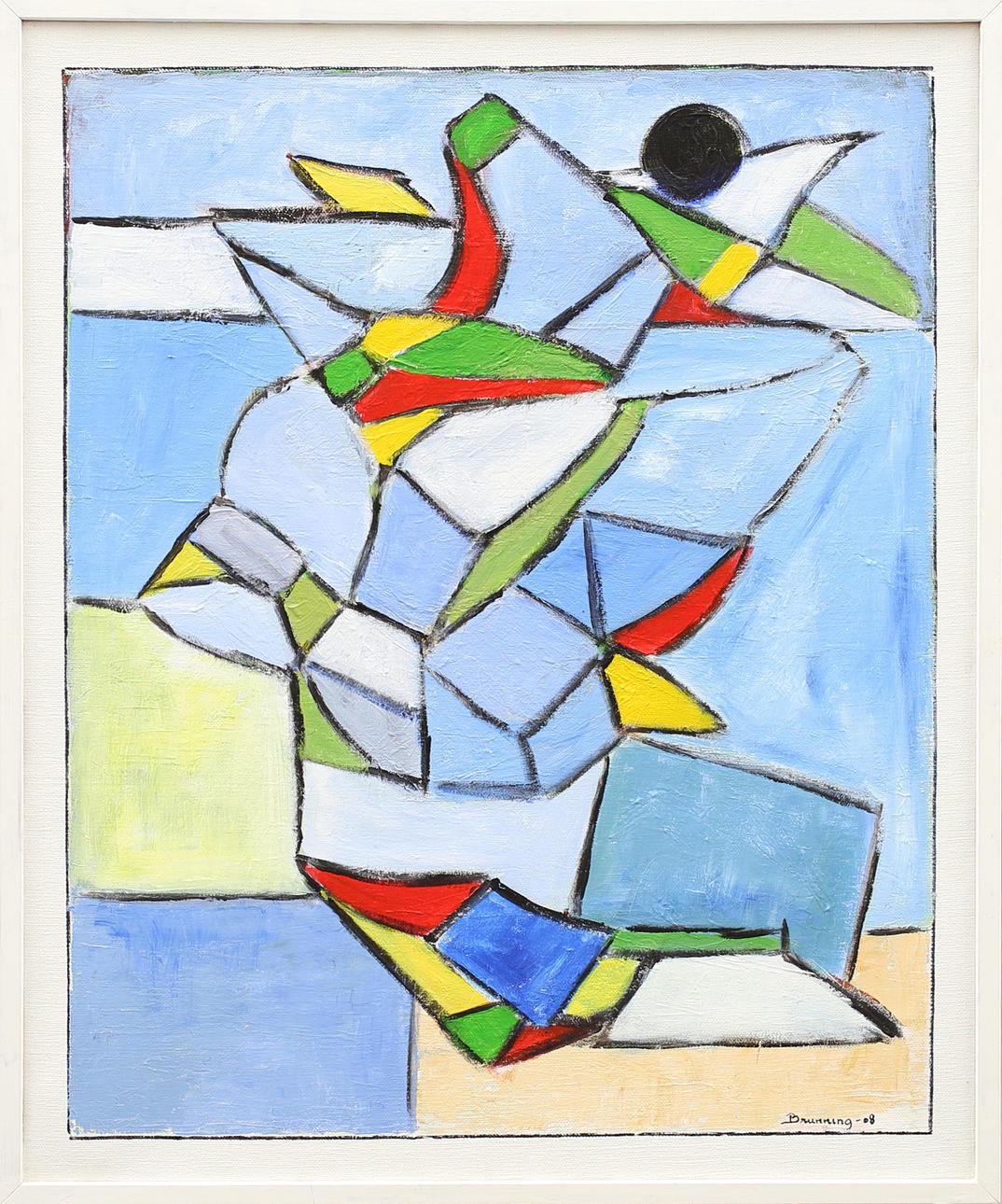 LEIF BRÜNNING. "Fåglar", olja på duk, signerad.