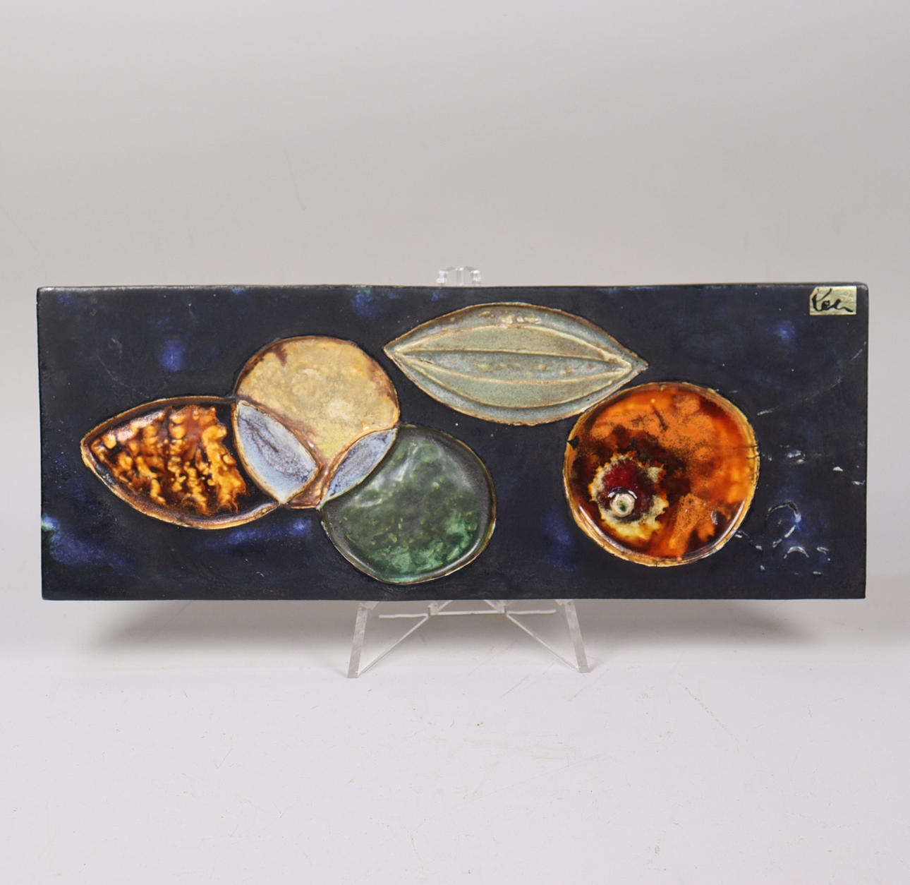 HELMUT SCHÄFFENACKER. wall relief in glazed stoneware, 1970s.