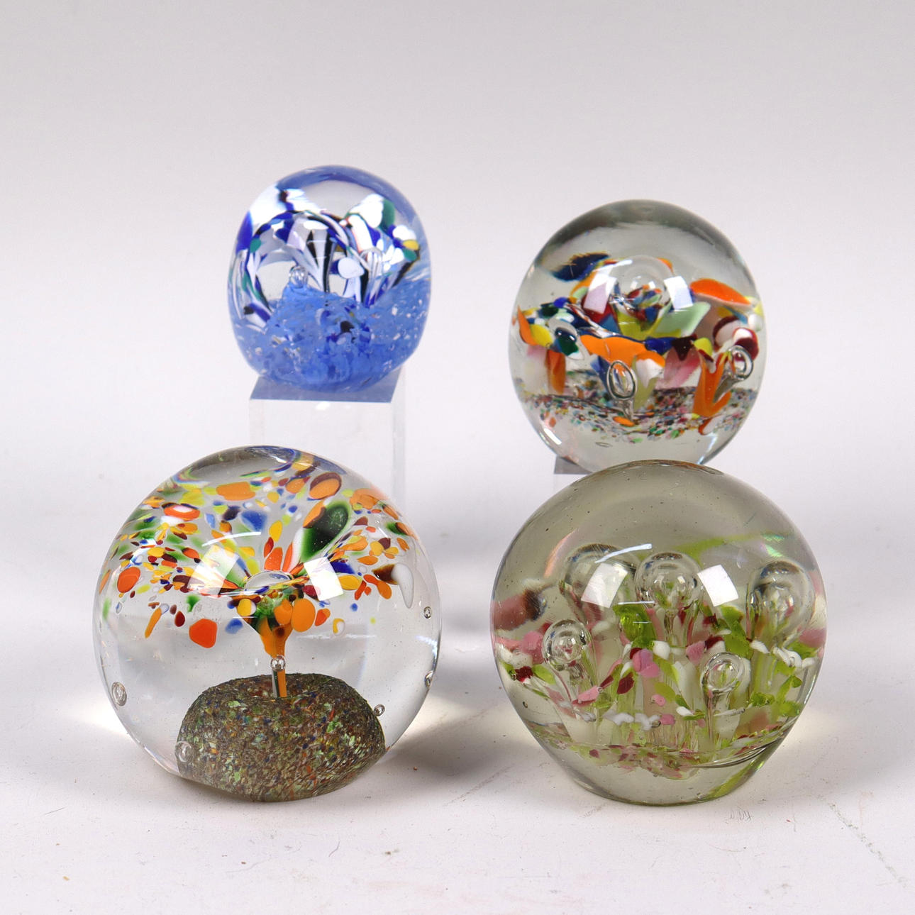 PAPERWEIGHTS, glass, 4 pcs.