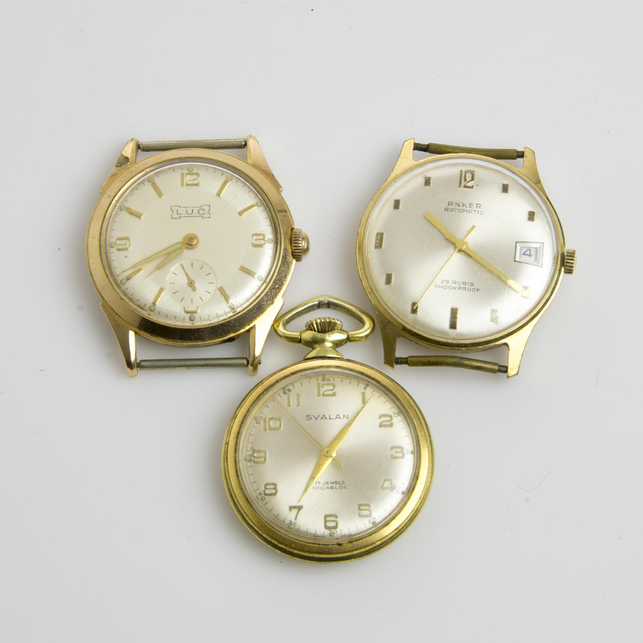 ARMBANDSUR SAMT FICKUR, 3 delar, Anker, Svalan samt L.U.C.