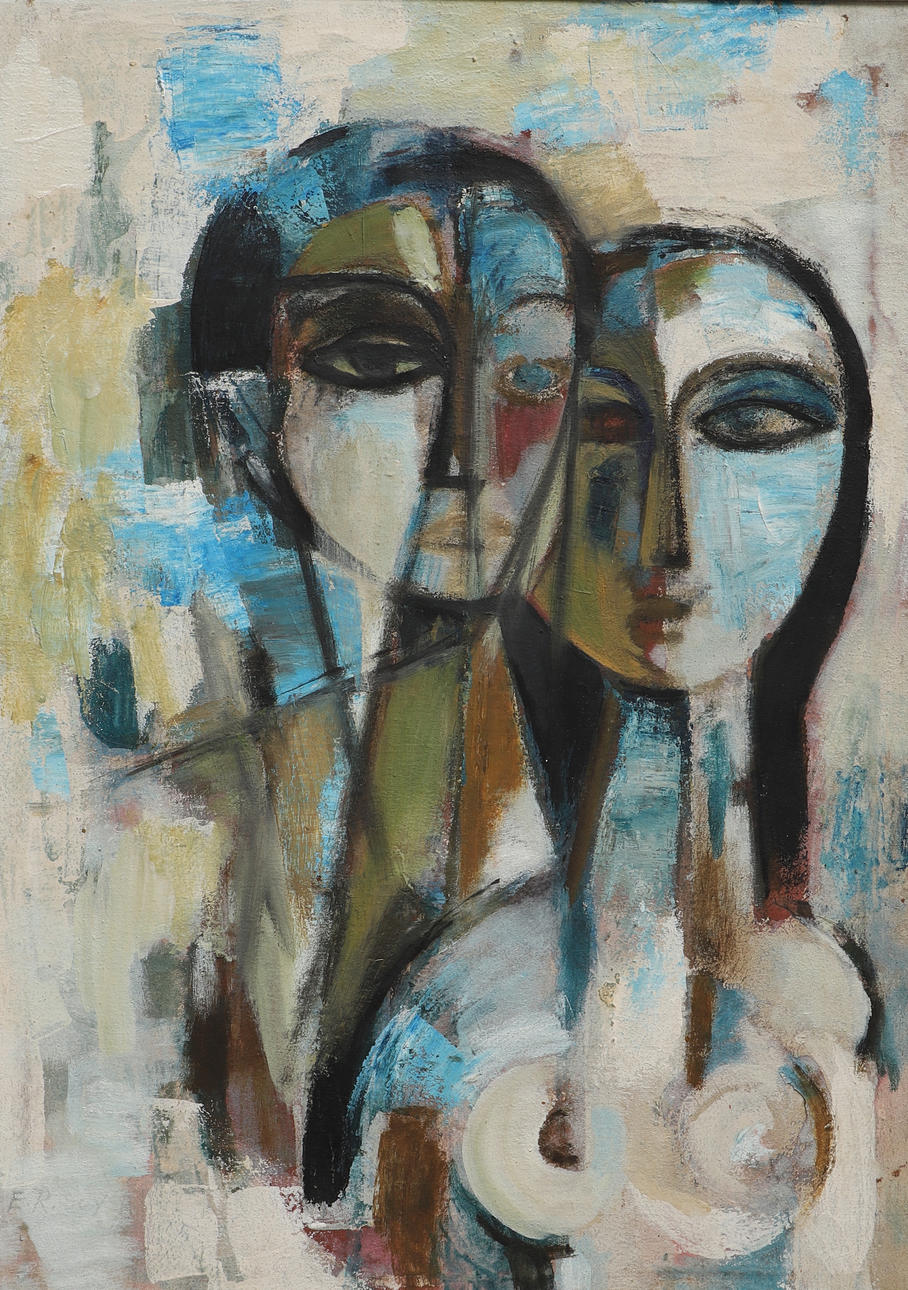 RUBERT SOYSA. Oil on canvas, figure composition, signed.
