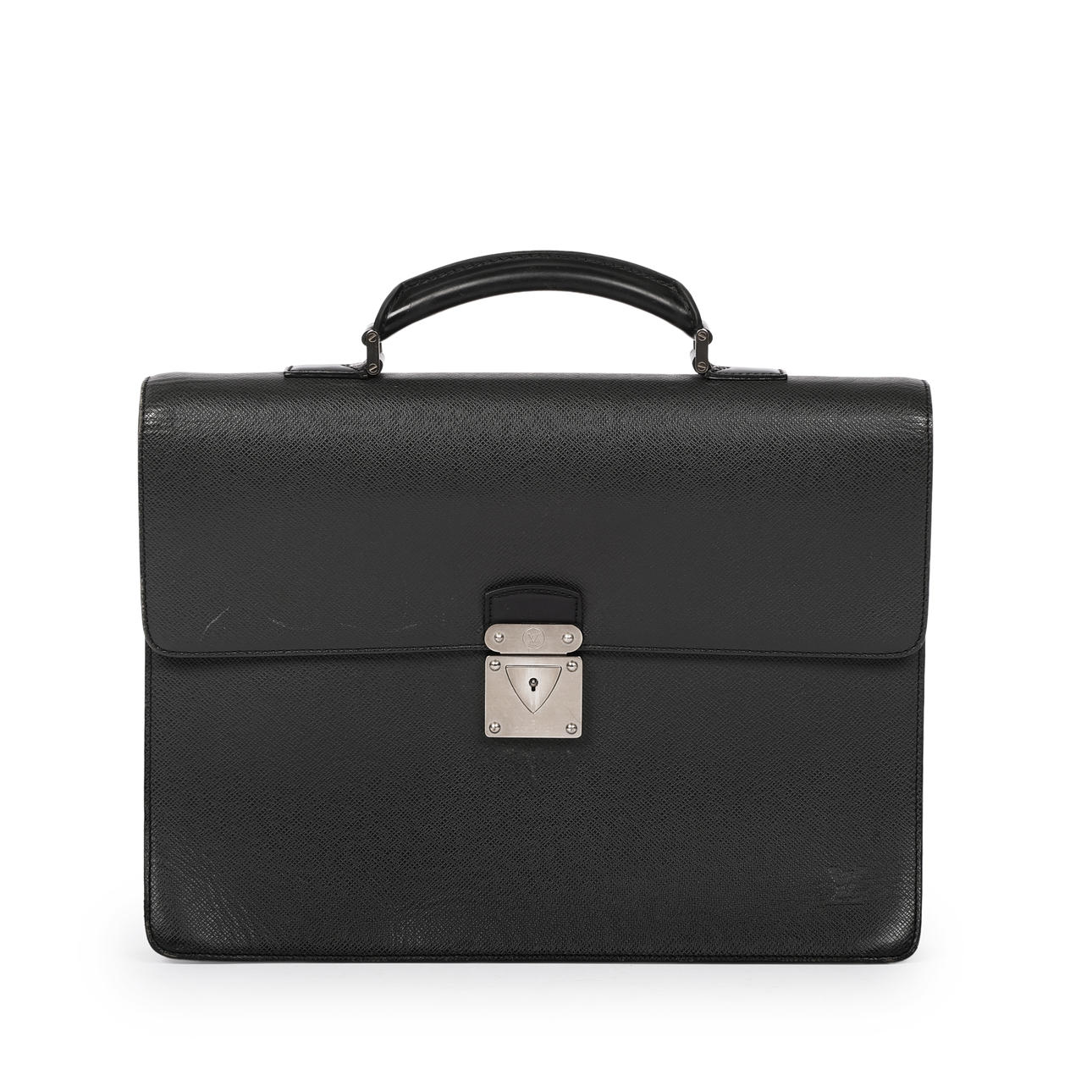 LOUIS VUITTON. “Neo Robusto” document case in black Taiga leather.