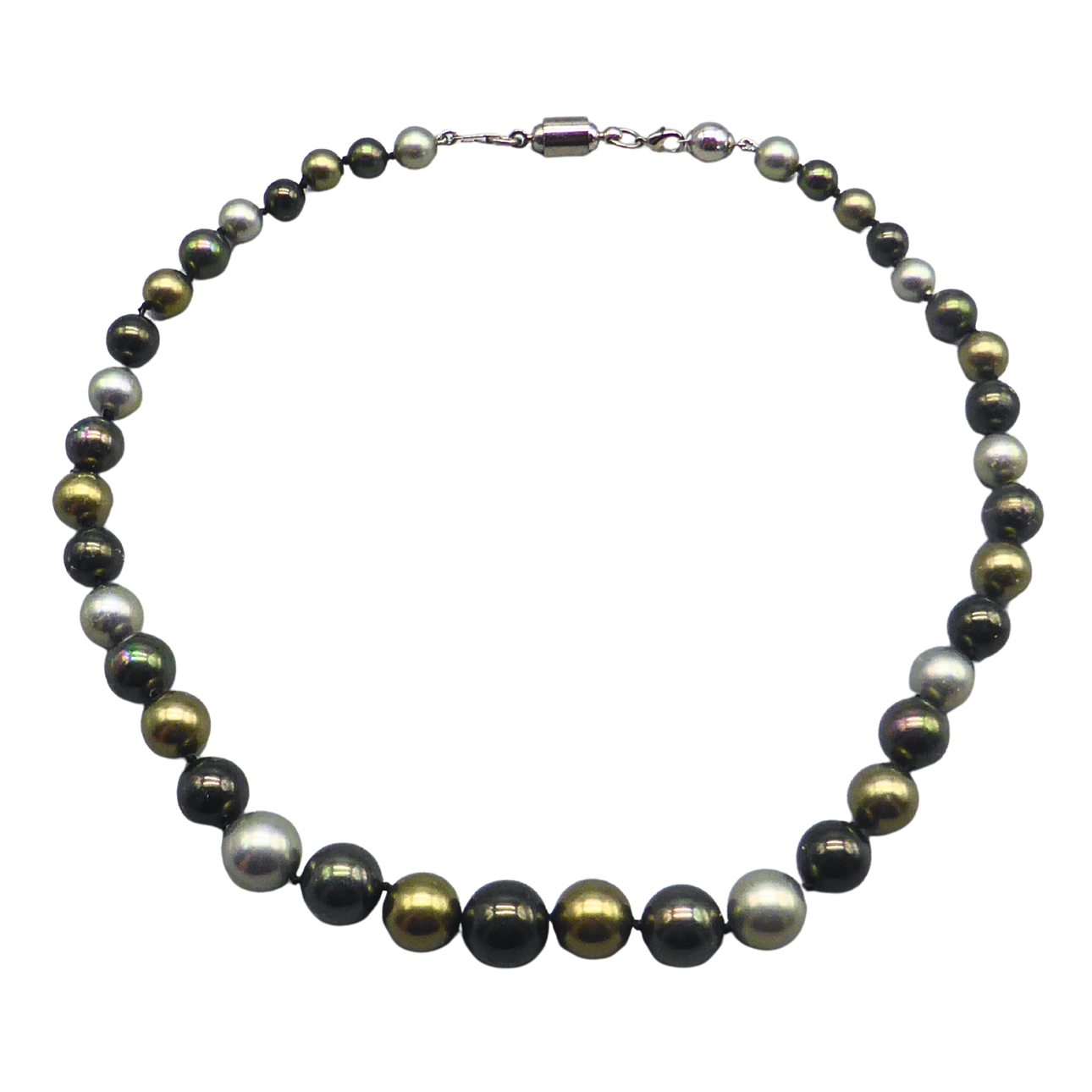 PEARL NECKLACE WITH 925 SILVER CLASP.